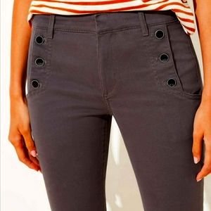 Loft Sailor grey sateen pants sz. 28